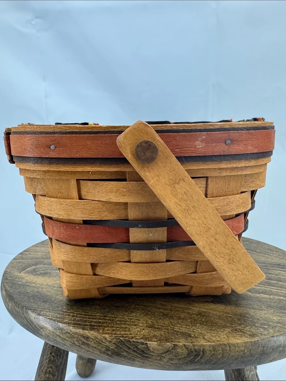 Longaberger 1994 Halloween Boo Rectangle Handle Basket w/ Original Liner